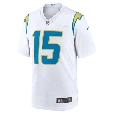 Men's Los Angeles Chargers Ladd McConkey White Game Jersey 02