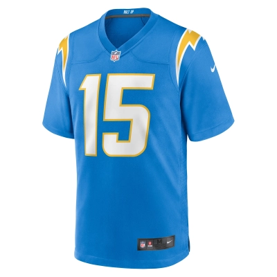 Men's Los Angeles Chargers Ladd McConkey Powder Blue 2024 NFL Draft Player Game Jersey 02
