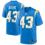 Men's Los Angeles Chargers Michael Davis Powder Blue Game Jersey
