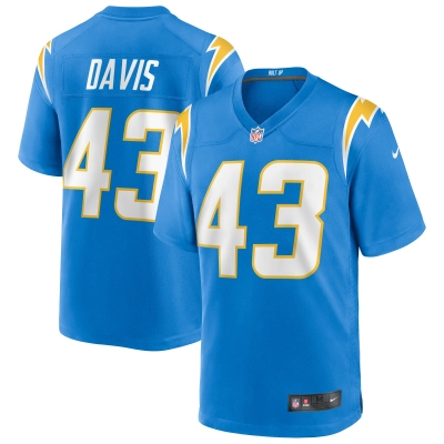 Men's Los Angeles Chargers Michael Davis Powder Blue Game Jersey 01