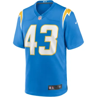 Men's Los Angeles Chargers Michael Davis Powder Blue Game Jersey 02