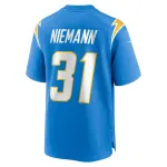 Men's Los Angeles Chargers Nick Niemann Powder Blue Game Player Jersey