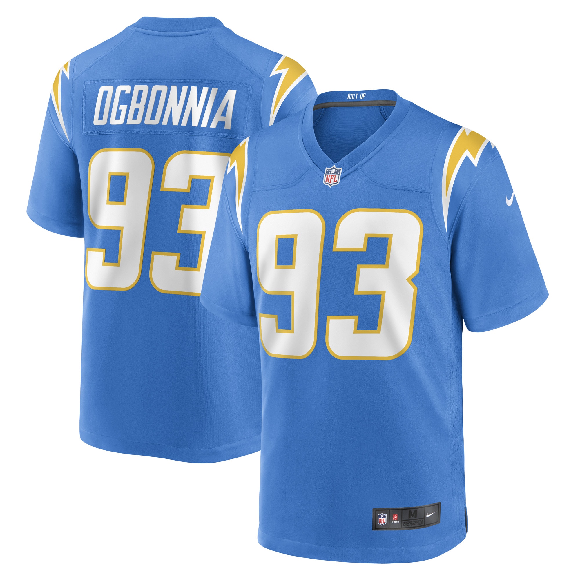 Men's Los Angeles Chargers Otito Ogbonnia Powder Blue Game Player Jersey