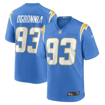 Men's Los Angeles Chargers Otito Ogbonnia Powder Blue Game Player Jersey 01
