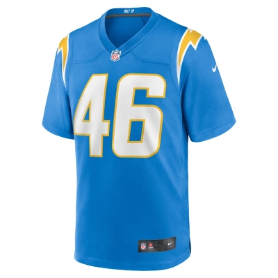 Men's Los Angeles Chargers Praise Olatoke Powder Blue Team Game Jersey 02