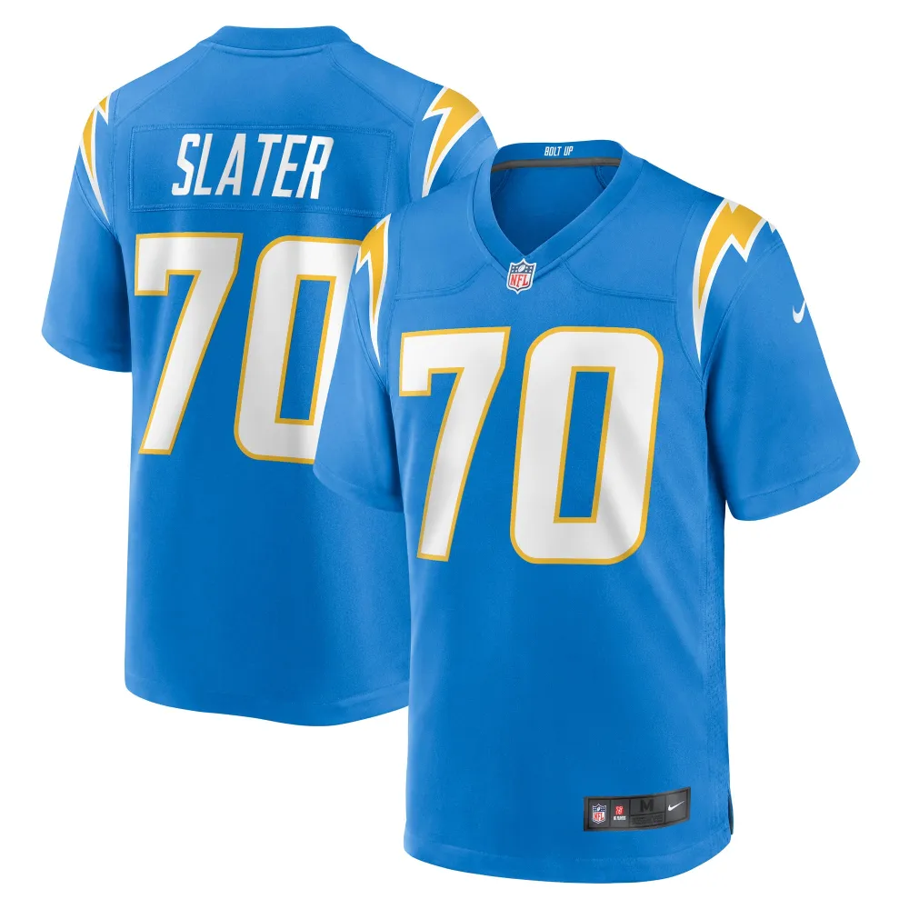 Men's Los Angeles Chargers Rashawn Slater Powder Blue 2021 NFL Draft First Round Pick Game Jersey