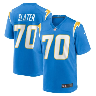 Men's Los Angeles Chargers Rashawn Slater Powder Blue 2021 NFL Draft First Round Pick Game Jersey 01