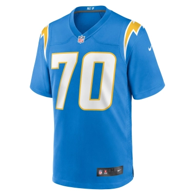 Men's Los Angeles Chargers Rashawn Slater Powder Blue 2021 NFL Draft First Round Pick Game Jersey 02