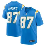 Men's Los Angeles Chargers Simi Fehoko Powder Blue Game Jersey