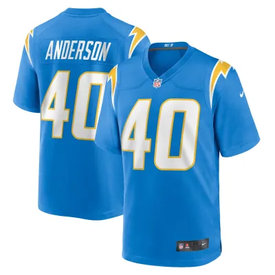 Men's Los Angeles Chargers Stephen Anderson Powder Blue Game Jersey 01