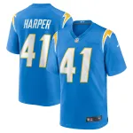 Men's Los Angeles Chargers Thomas Harper Powder Blue Team Game Jersey