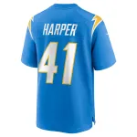 Men's Los Angeles Chargers Thomas Harper Powder Blue Team Game Jersey