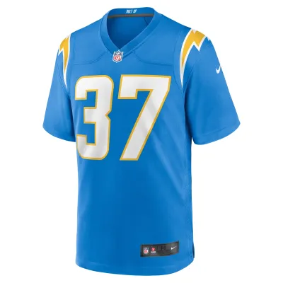 Men's Los Angeles Chargers Tony Jefferson Powder Blue Team Game Jersey 02
