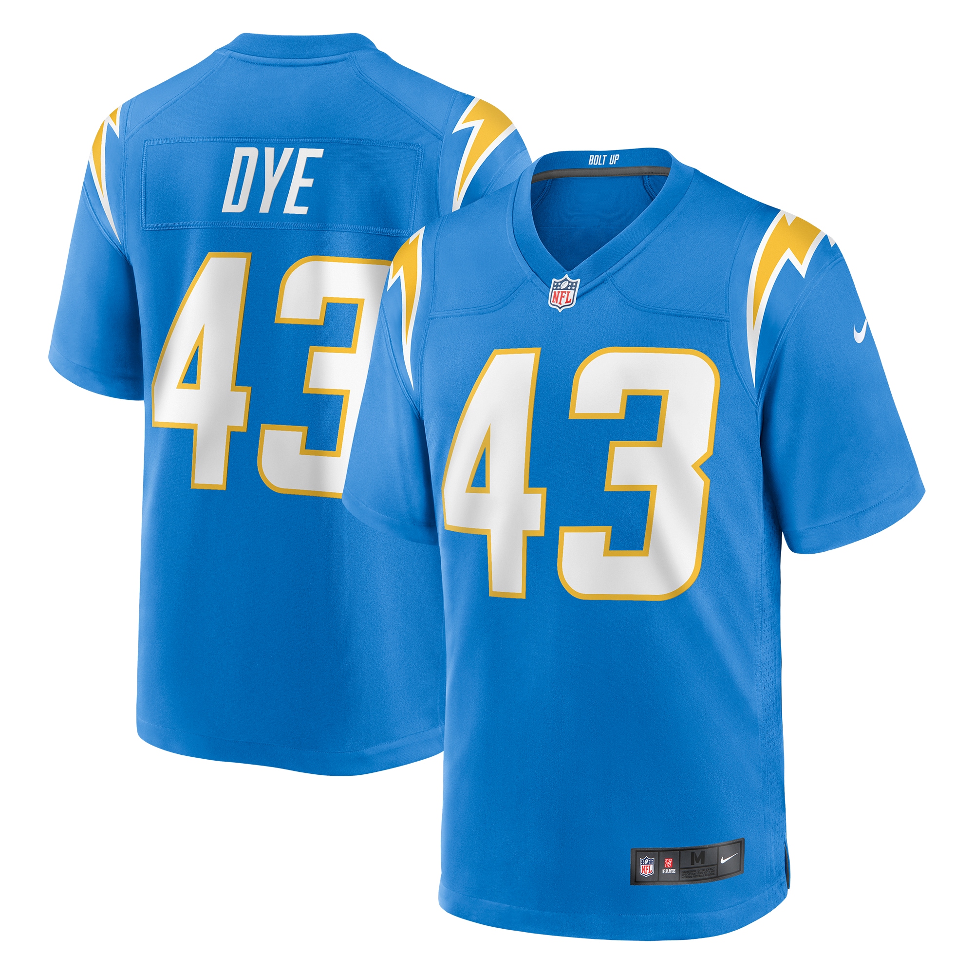 Men's Los Angeles Chargers Troy Dye Powder Blue Game Jersey