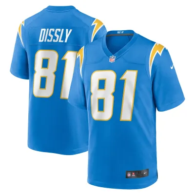 Men's Los Angeles Chargers Will Dissly Powder Blue Game Jersey 01