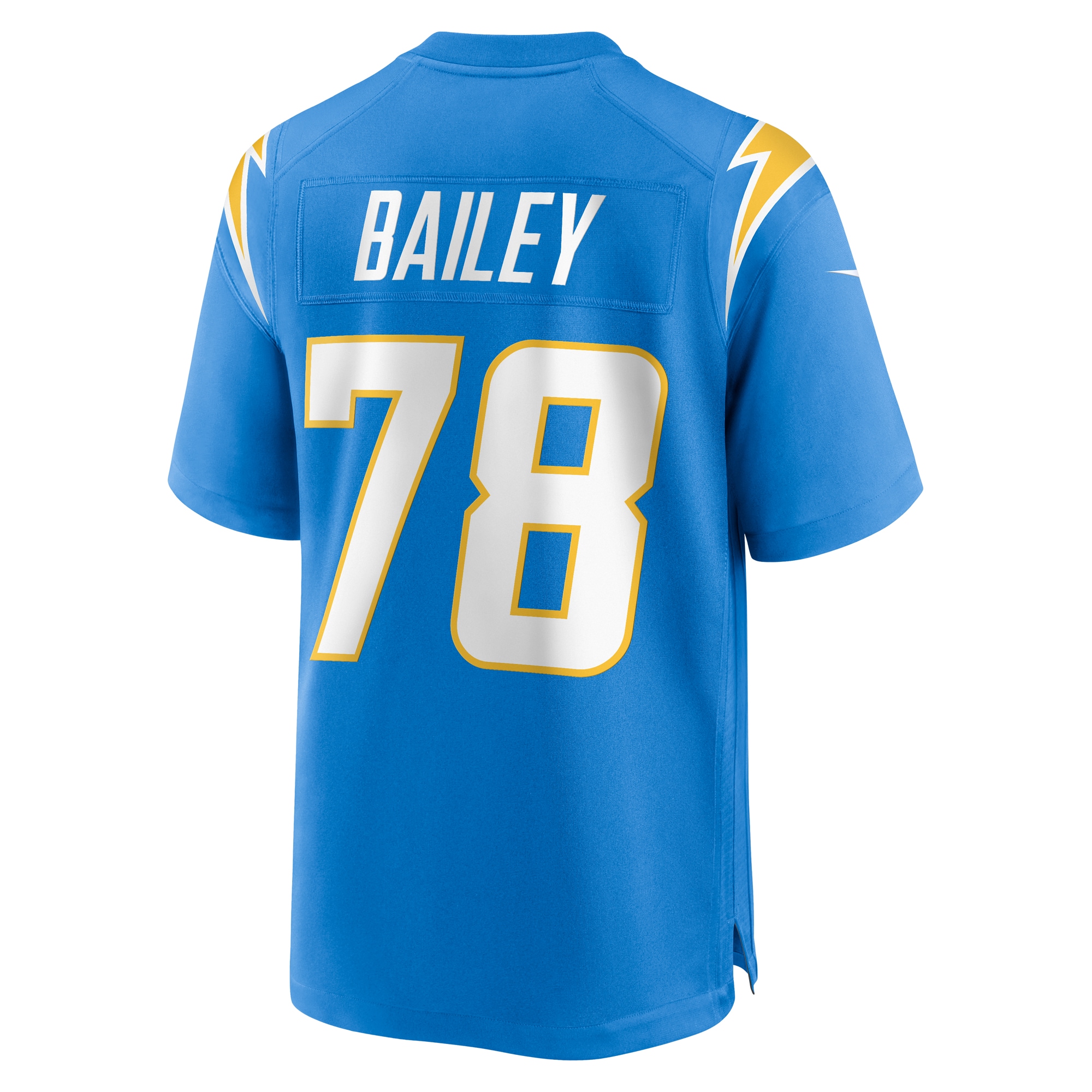 Men's Los Angeles Chargers Zack Bailey Powder Blue Player Game Jersey