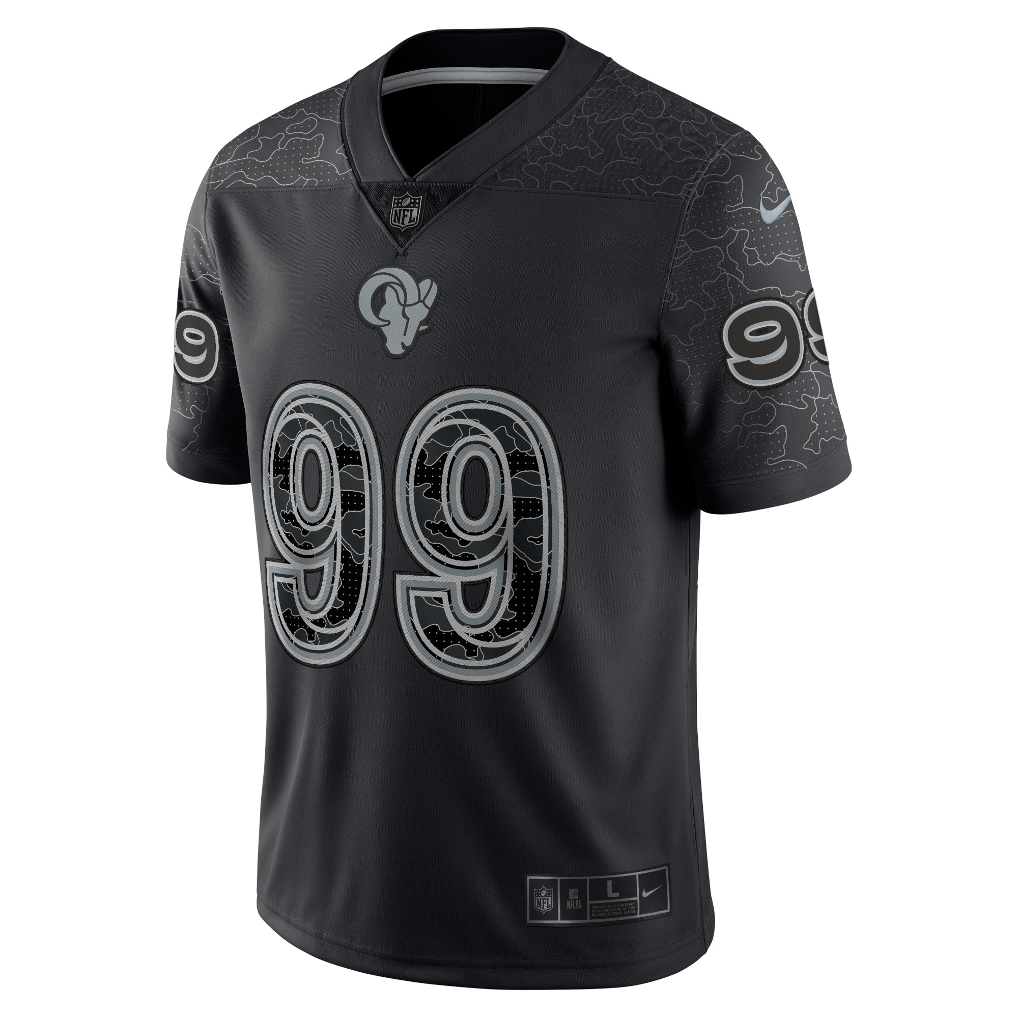 Men's Los Angeles Rams Aaron Donald Black RFLCTV Limited Jersey