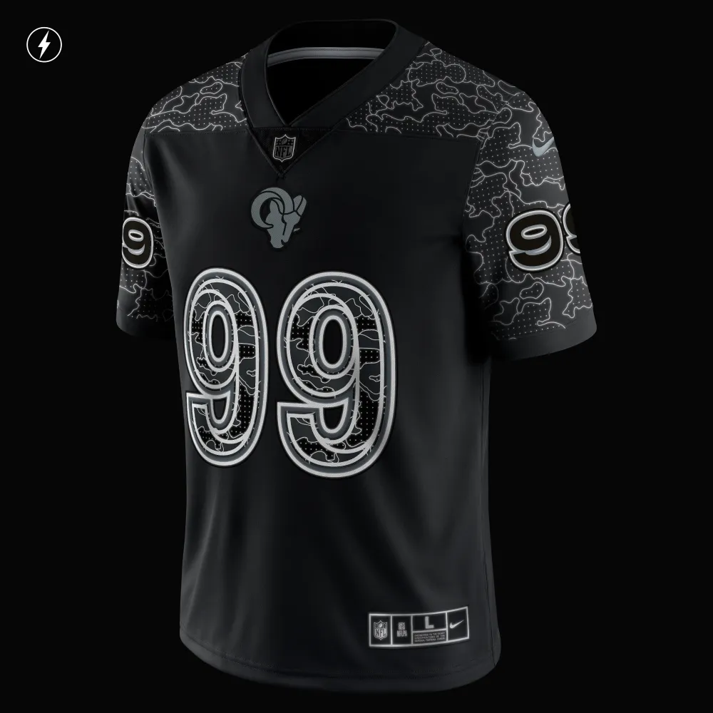 Men's Los Angeles Rams Aaron Donald Black RFLCTV Limited Jersey