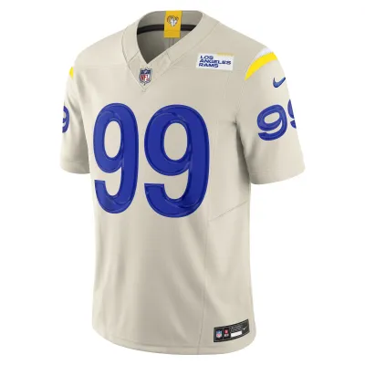 Men's Los Angeles Rams Aaron Donald Bone Alternate Vapor F.U.S.E. Limited Jersey 02