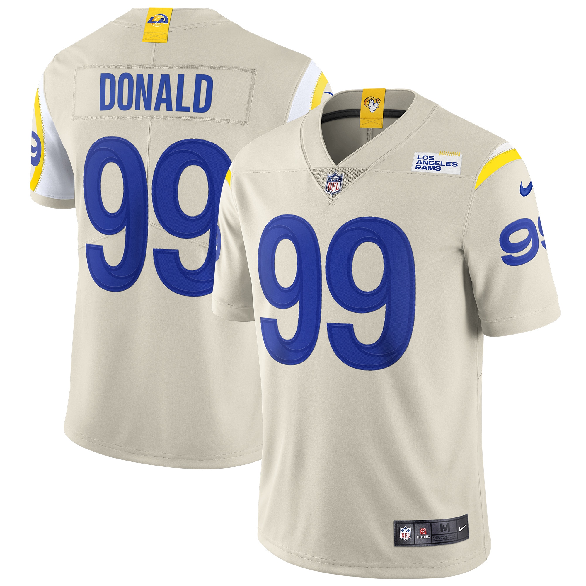 Men's Los Angeles Rams Aaron Donald Bone Vapor Limited Jersey