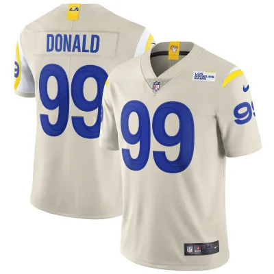 Men's Los Angeles Rams Aaron Donald Bone Vapor Limited Jersey 01