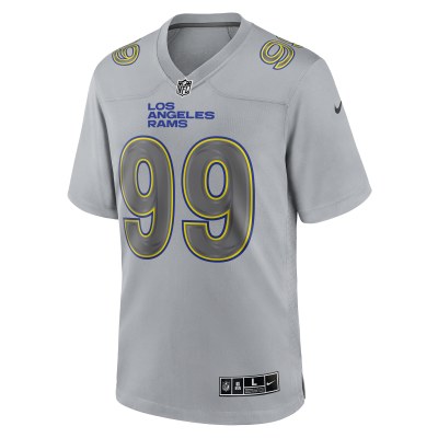 Men's Los Angeles Rams Aaron Donald Gray Atmosphere Fashion Game Jersey 02