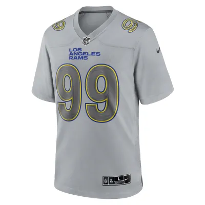 Men's Los Angeles Rams Aaron Donald Gray Atmosphere Fashion Game Jersey 02