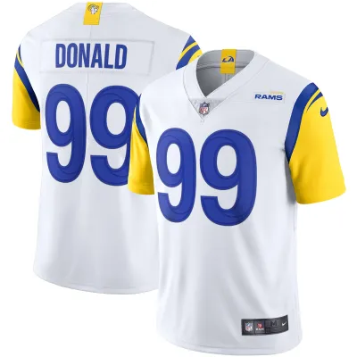 Men's Los Angeles Rams Aaron Donald White Alternate Vapor Limited Jersey 01