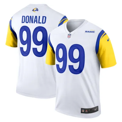 Men's Los Angeles Rams Aaron Donald White Legend Jersey 01