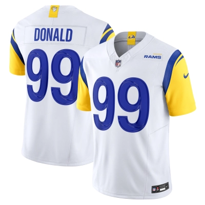Men's Los Angeles Rams Aaron Donald White Vapor F.U.S.E. Limited Jersey 01