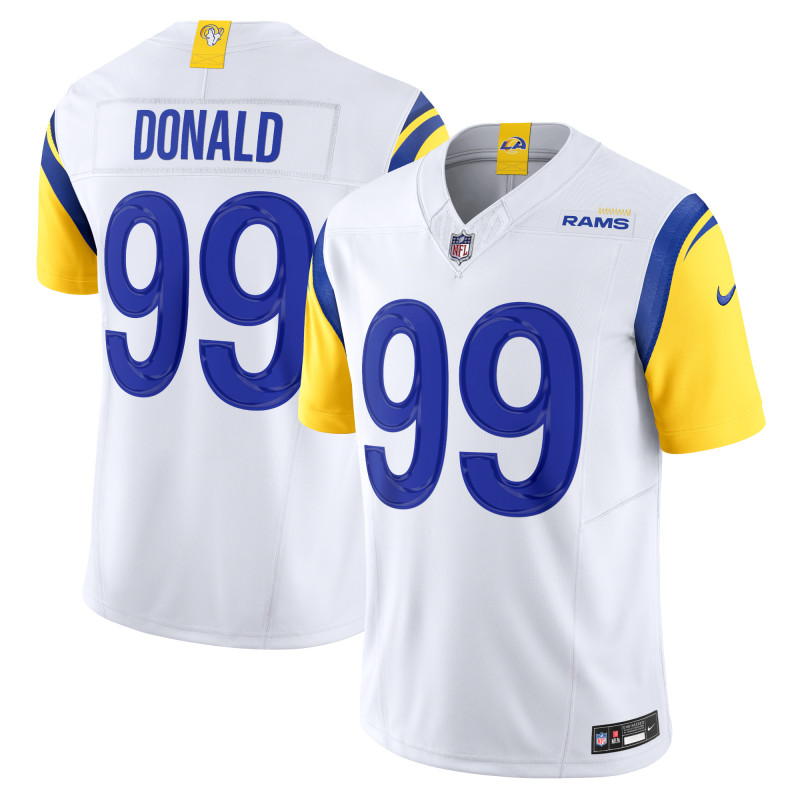Men's Los Angeles Rams Aaron Donald White Vapor F.U.S.E. Limited Jersey