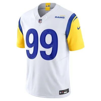 Men's Los Angeles Rams Aaron Donald White Vapor F.U.S.E. Limited Jersey 02