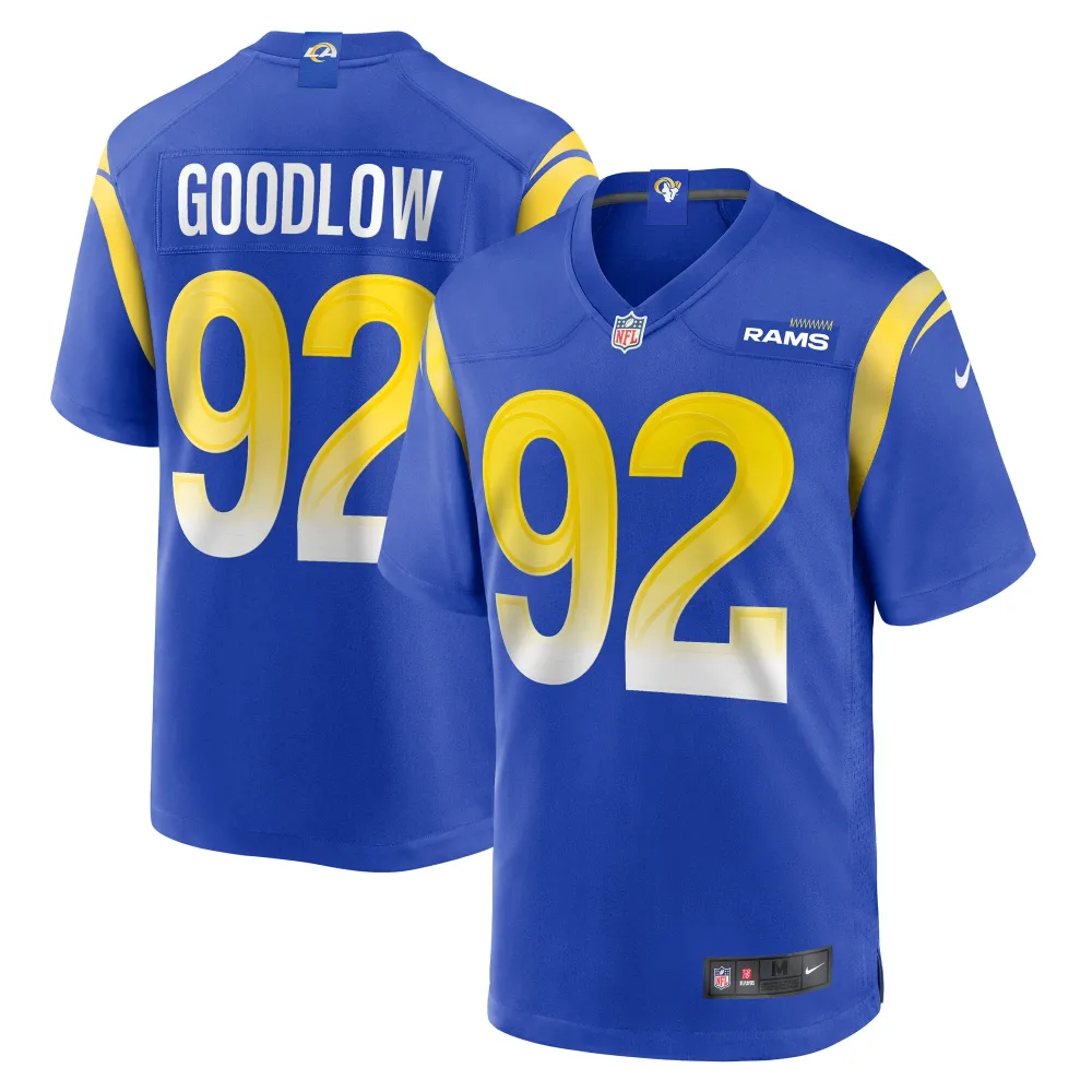 Men's Los Angeles Rams Anthony Goodlow  Royal Game Jersey