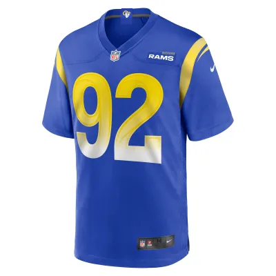 Men's Los Angeles Rams Anthony Goodlow  Royal Game Jersey 02