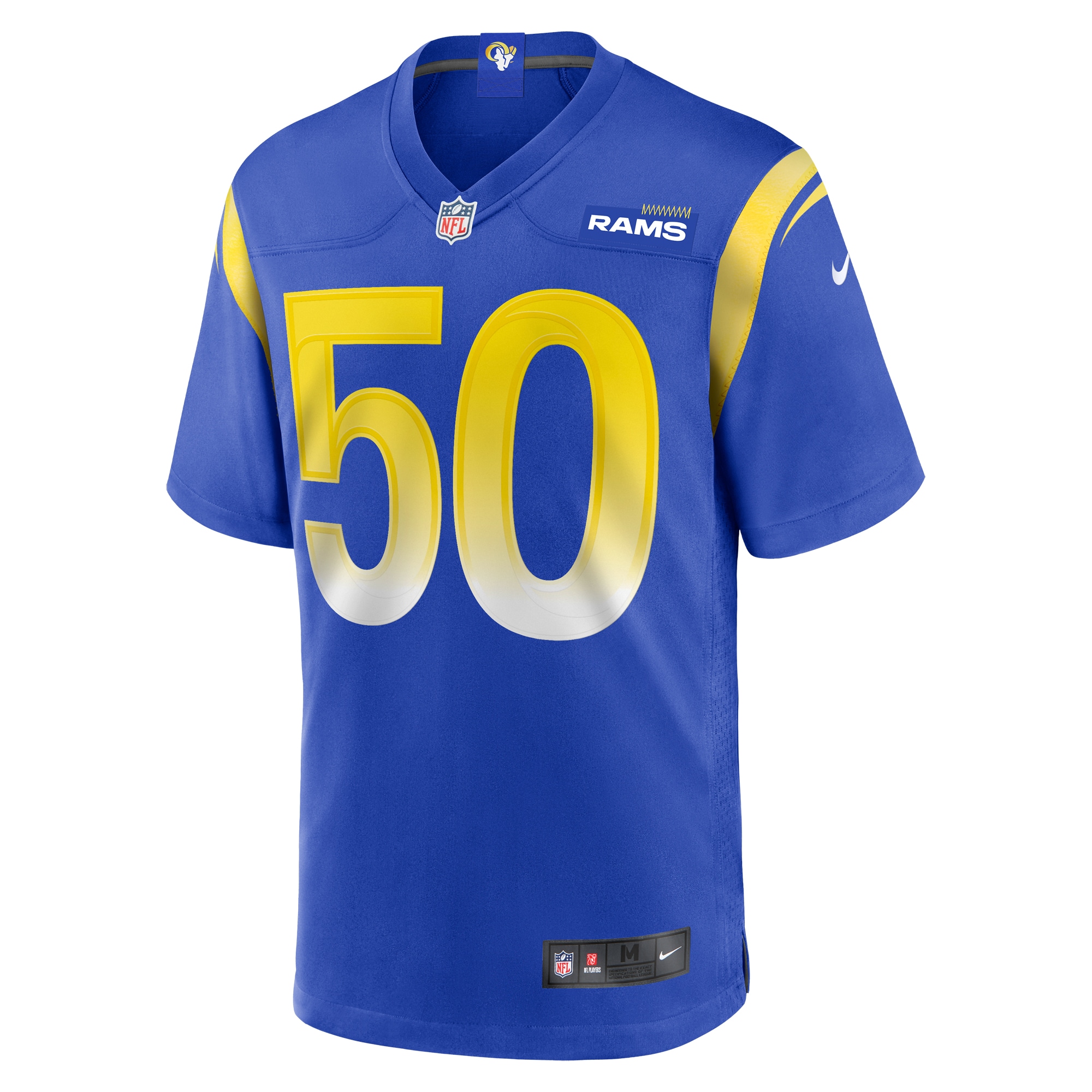 Men's Los Angeles Rams Beaux Limmer  Royal Team Game Jersey