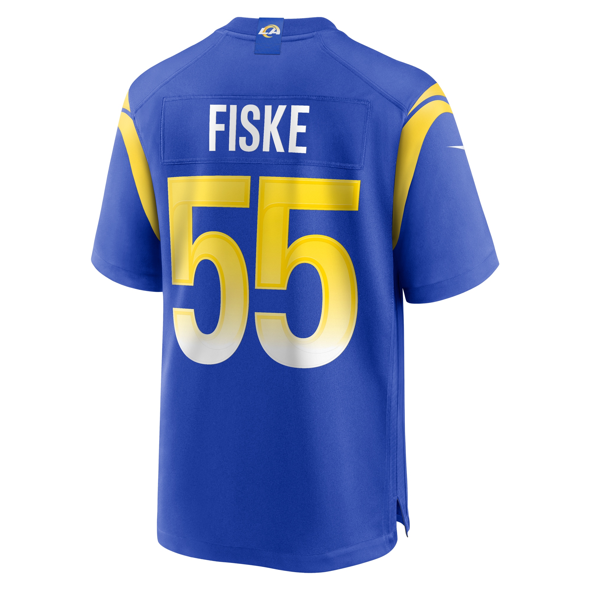 Men's Los Angeles Rams Braden Fiske  Royal Team Game Jersey