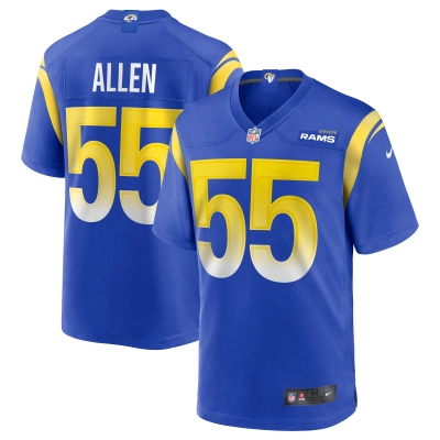 Men's Los Angeles Rams Brian Allen Royal Game Jersey 01