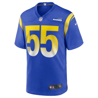 Men's Los Angeles Rams Brian Allen Royal Game Jersey 02