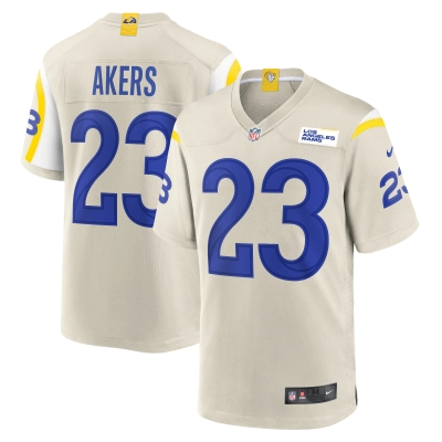 Men's Los Angeles Rams Cam Akers Bone Game Jersey 01