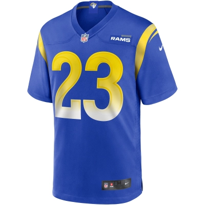 Men's Los Angeles Rams Cam Akers Royal Game Player Jersey 02