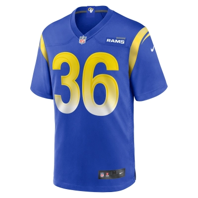 Men's Los Angeles Rams Charles Woods  Royal Game Jersey 02