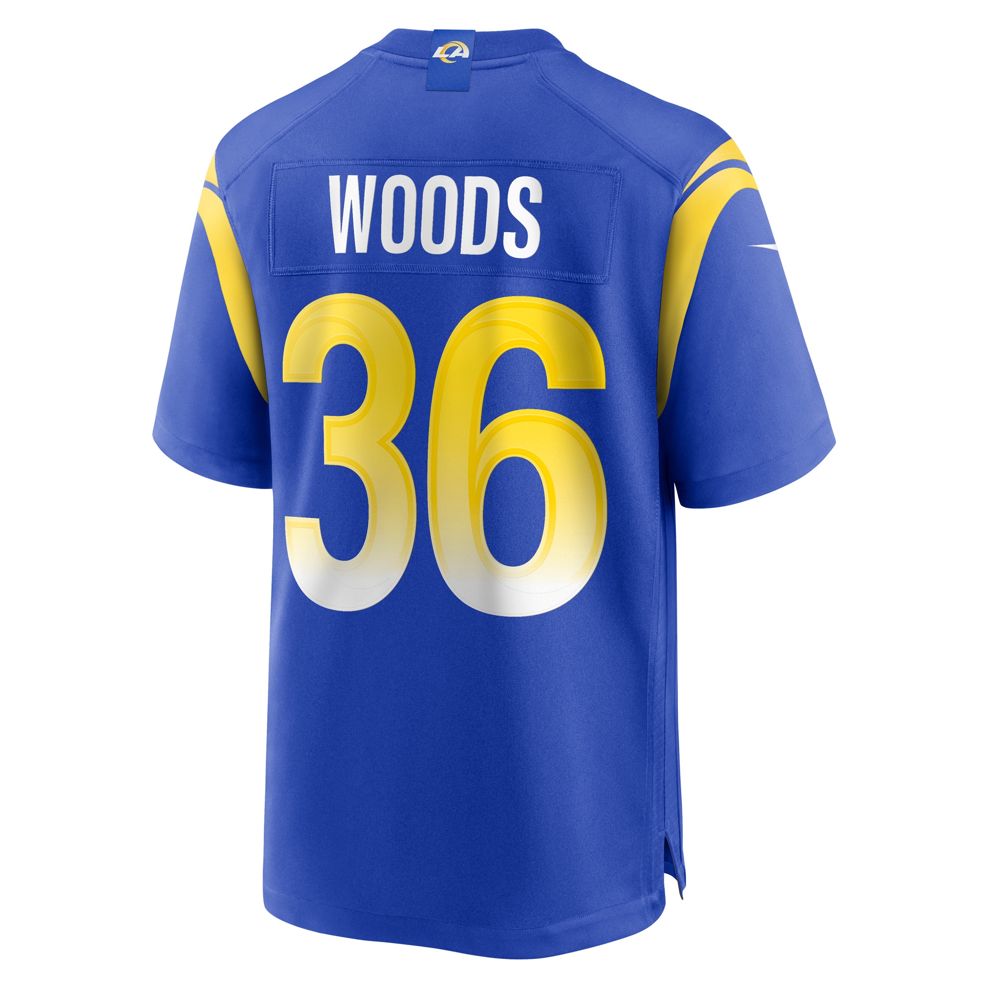 Men's Los Angeles Rams Charles Woods  Royal Game Jersey