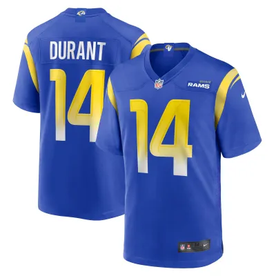 Men's Los Angeles Rams Cobie Durant Royal Game Player Jersey 01