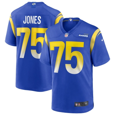 Men's Los Angeles Rams Deacon Jones Royal Game Retired Player Jersey 01