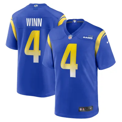 Men's Los Angeles Rams Dresser Winn  Royal Team Game Jersey 01