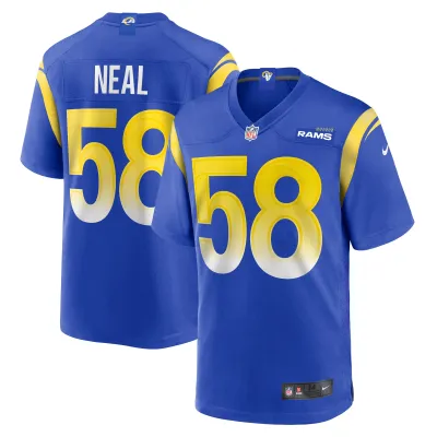 Men's Los Angeles Rams Eli Neal  Royal Game Jersey 01
