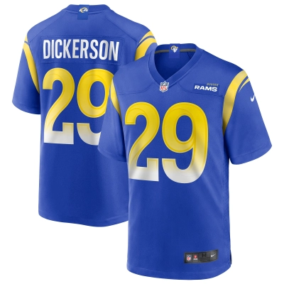 Men's Los Angeles Rams Eric Dickerson Royal Game Retired Player Jersey 01