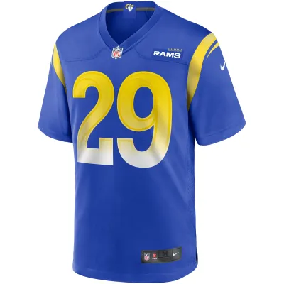 Men's Los Angeles Rams Eric Dickerson Royal Game Retired Player Jersey 02