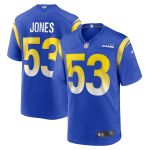 Men's Los Angeles Rams Ernest Jones Royal Team Game Player Jersey