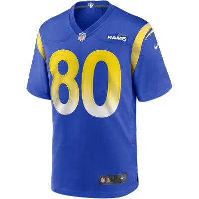 Men's Los Angeles Rams Isaac Bruce Royal Game Retired Player Jersey 02
